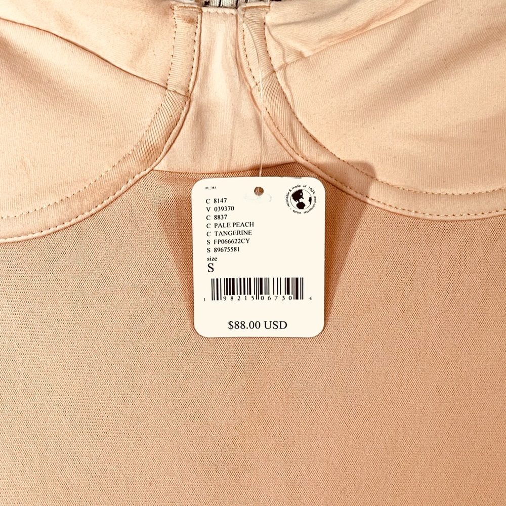NWT Free People Intimately Got Glam Mesh Slip Dress size Small in Pale Peach - Picture 6 of 10